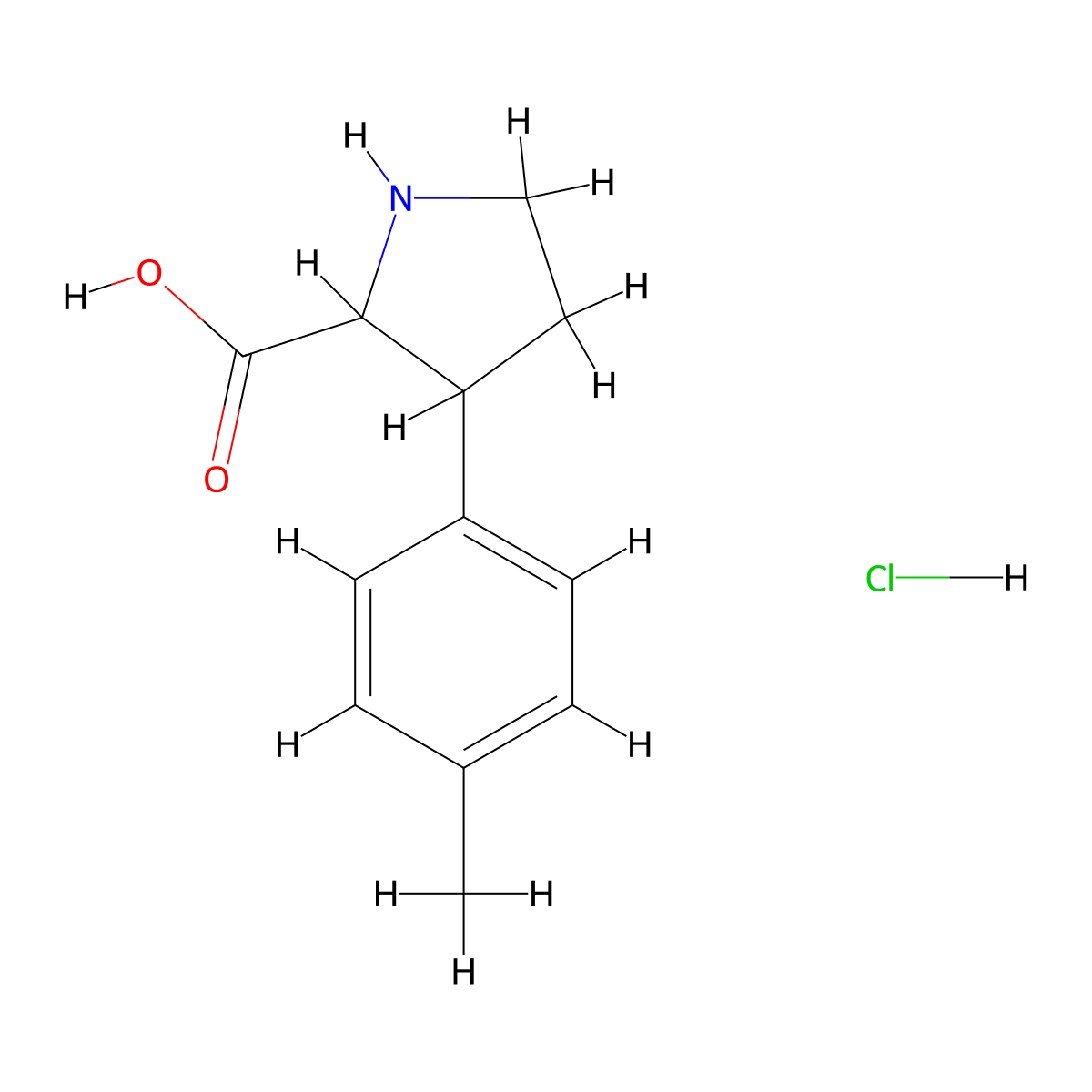 3-(4-Methylphenyl)pyrrolidine-2-carboxylic acid hydrochloride molecular structure, CAS 1803567-64-7