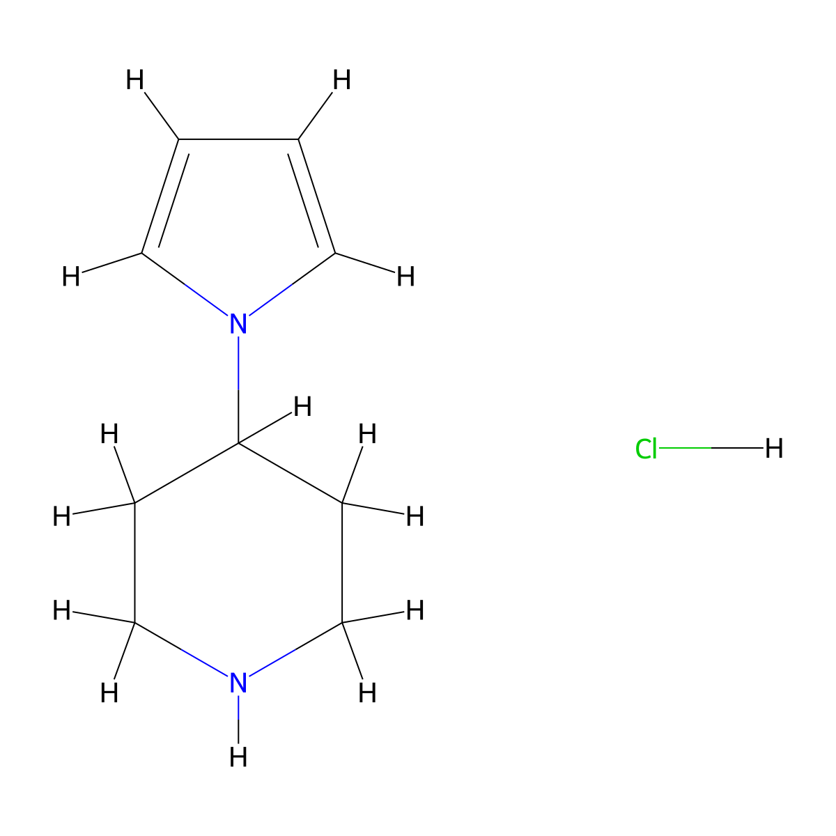 4-(1H-pyrrol-1-yl)piperidine hydrochloride molecular structure, CAS 1803570-07-1