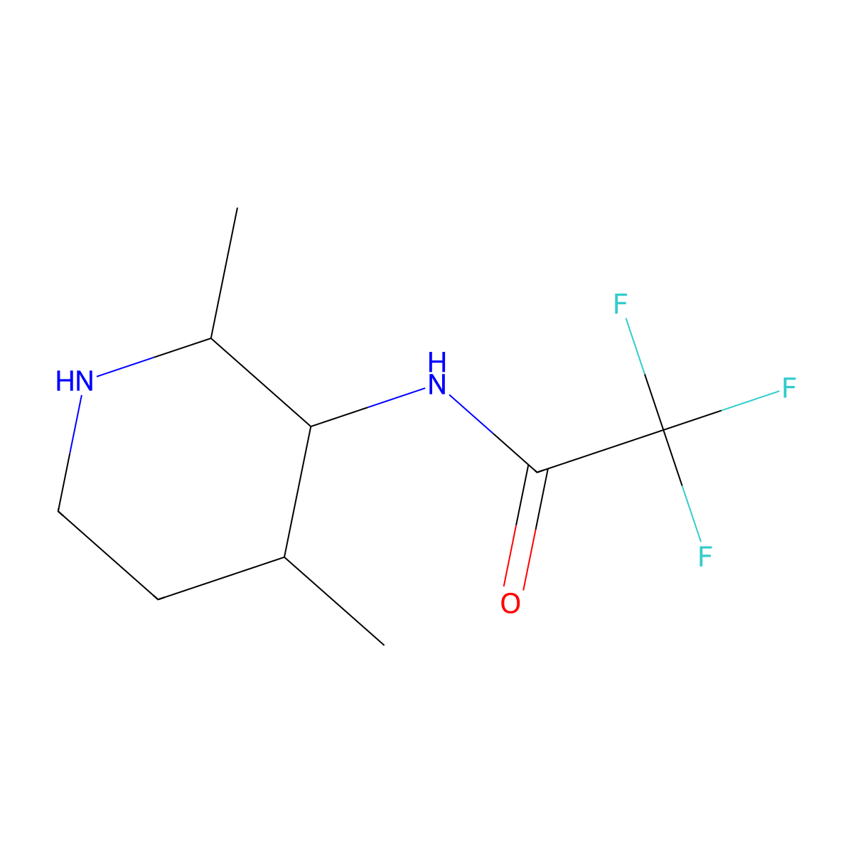 N-(2,4-dimethylpiperidin-3-yl)-2,2,2-trifluoroacetamide molecular structure, CAS 1803570-10-6