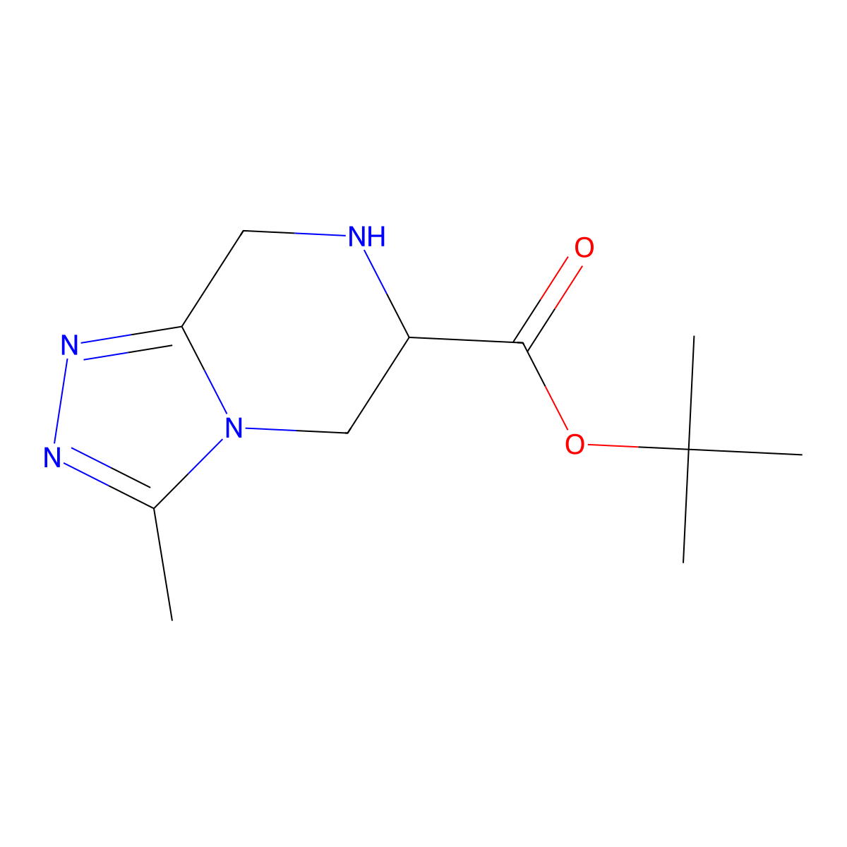 tert-butyl 3-methyl-5H,6H,7H,8H-[1,2,4]triazolo[4,3-a]pyrazine-6-carboxylate molecular structure, CAS 1803570-14-0