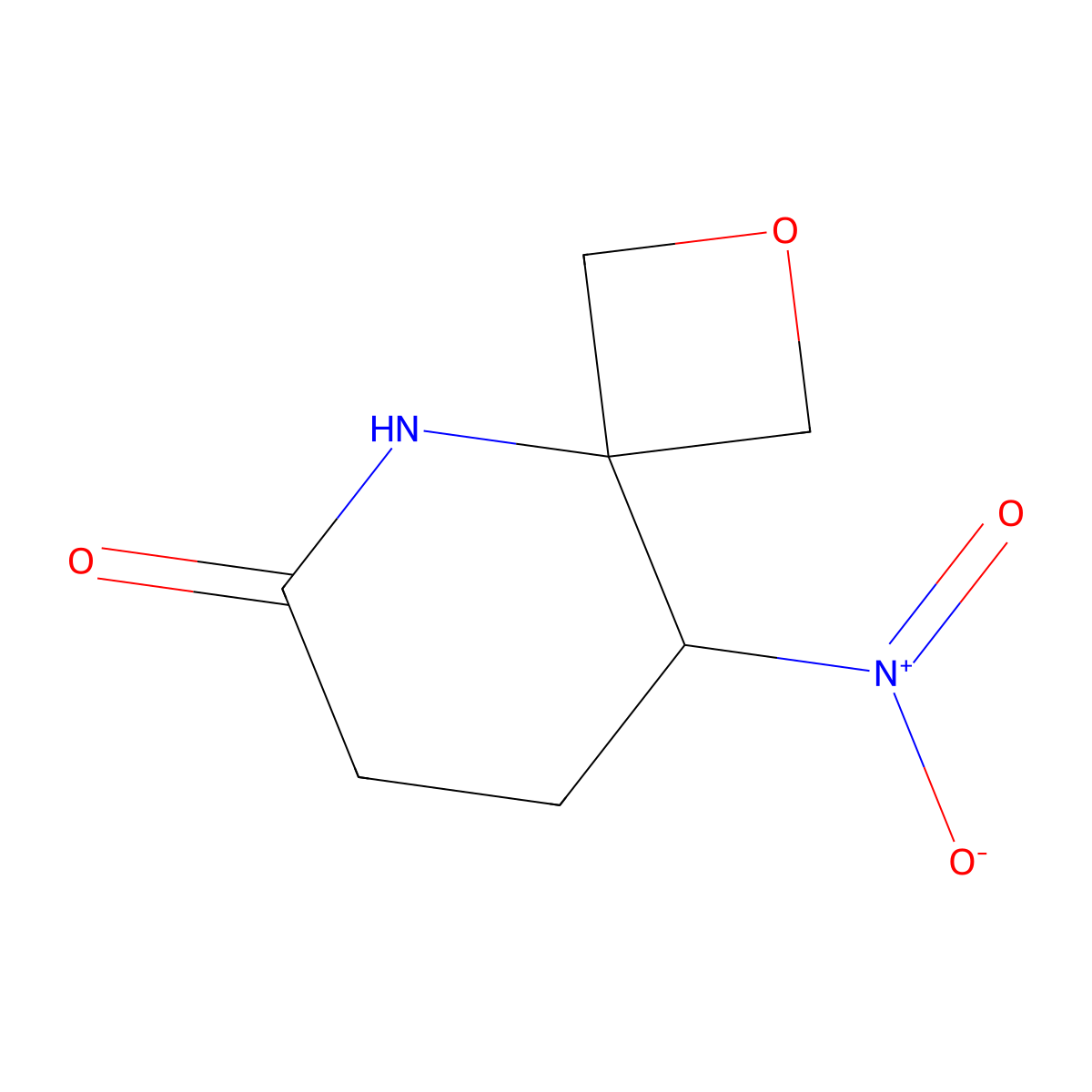 9-Nitro-2-oxa-5-azaspiro[3.5]nonan-6-one molecular structure, CAS 1803570-16-2