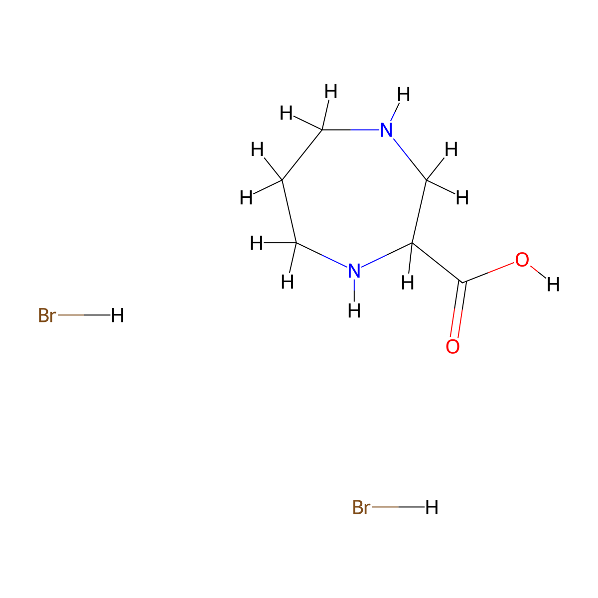 1,4-Diazepane-2-carboxylic acid dihydrobromide molecular structure, CAS 1803570-17-3