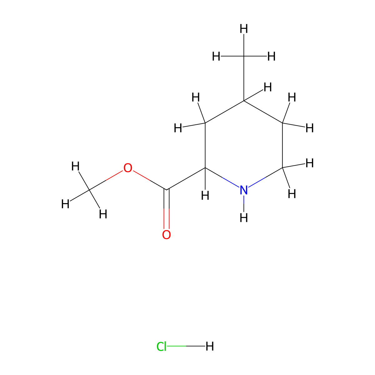 Methyl 4-methylpiperidine-2-carboxylate hydrochloride molecular structure, CAS 1803570-19-5