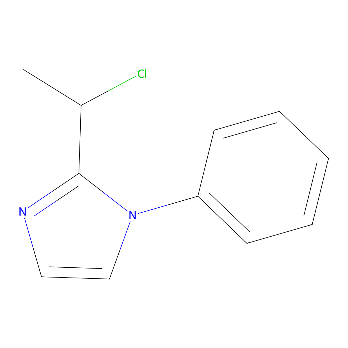 2-(1-chloroethyl)-1-phenyl-1H-imidazole molecular structure, CAS 1803570-30-0