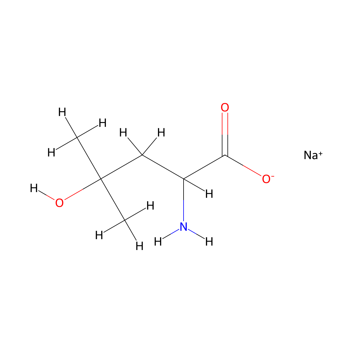 Sodium 2-amino-4-hydroxy-4-methylpentanoate molecular structure, CAS 1803570-31-1