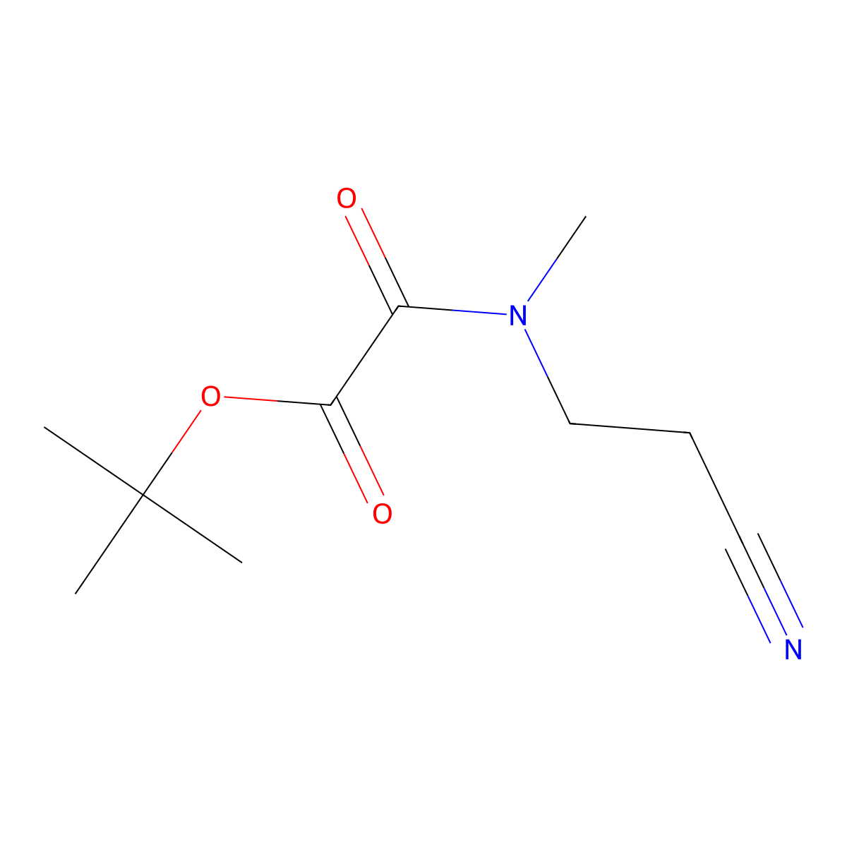 Tert-butyl [(2-cyanoethyl)(methyl)carbamoyl]formate molecular structure, CAS 1803570-32-2