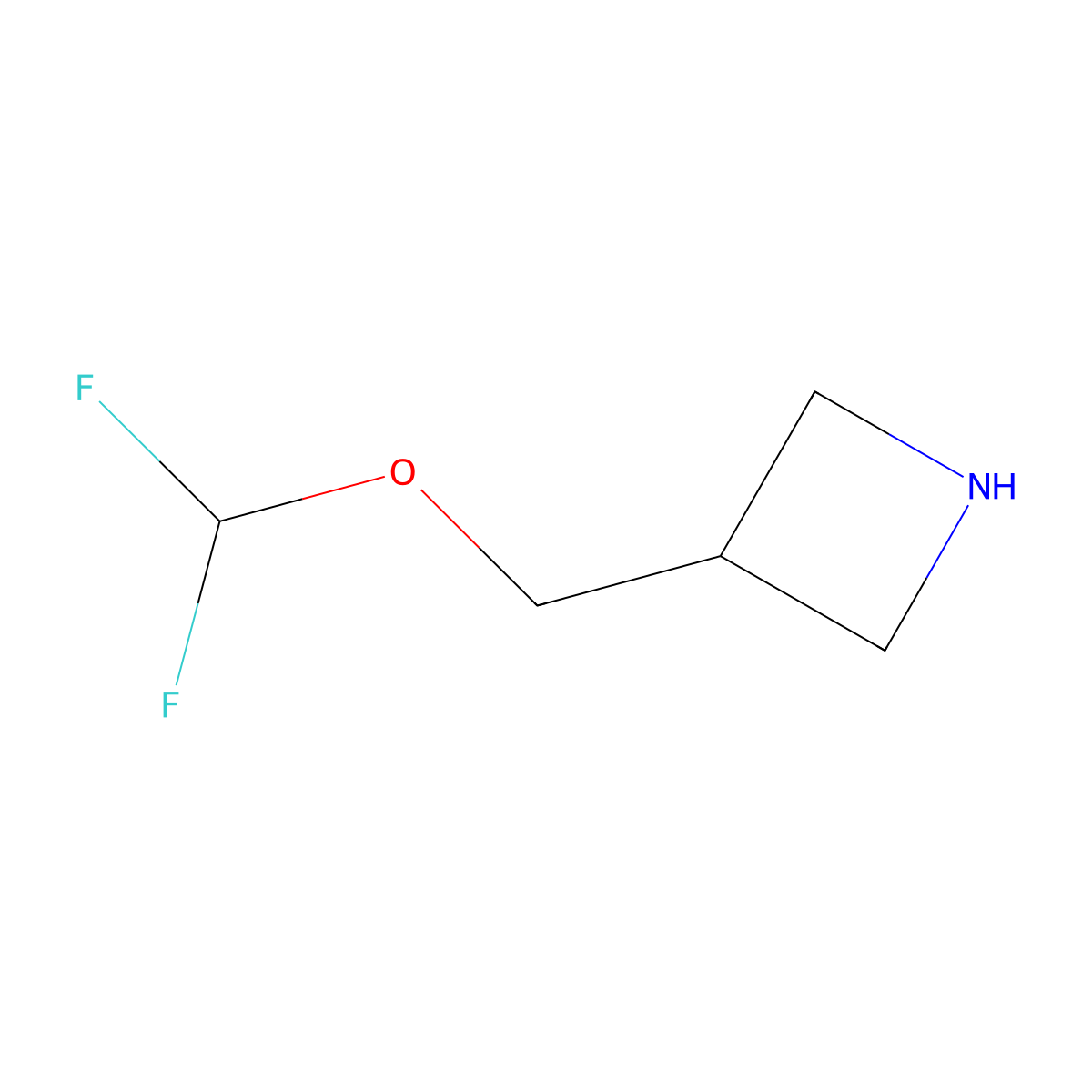3-[(Difluoromethoxy)methyl]azetidine molecular structure, CAS 1803570-38-8
