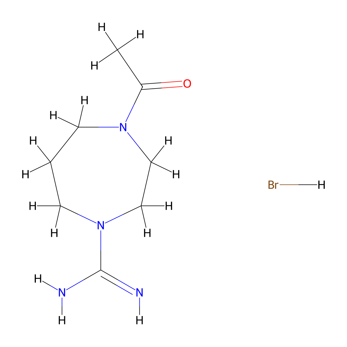 4-Acetyl-1,4-diazepane-1-carboximidamide hydrobromide molecular structure, CAS 1803570-40-2