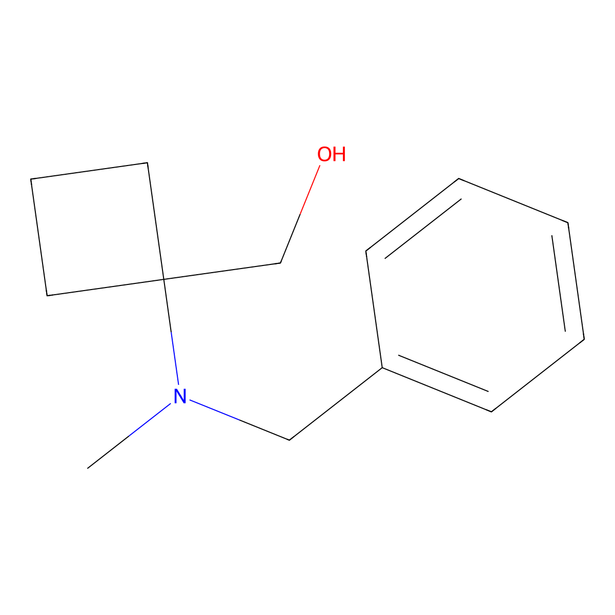{1-[Benzyl(methyl)amino]cyclobutyl}methanol molecular structure, CAS 1803570-49-1