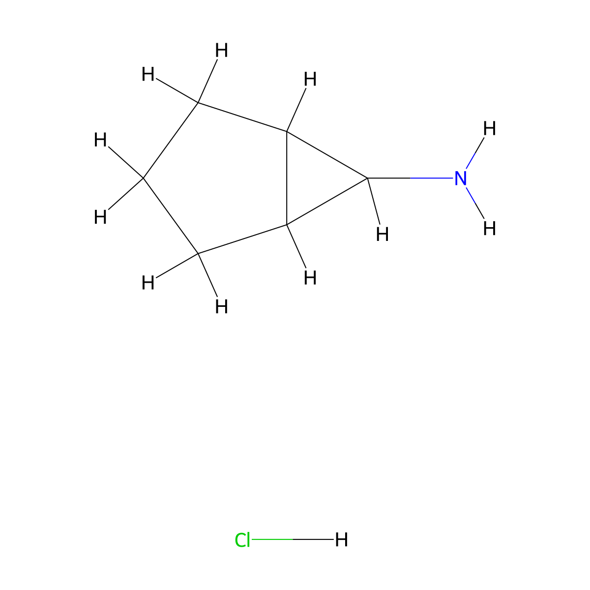 Bicyclo[3.1.0]hexan-6-amine hydrochloride molecular structure, CAS 1803570-50-4