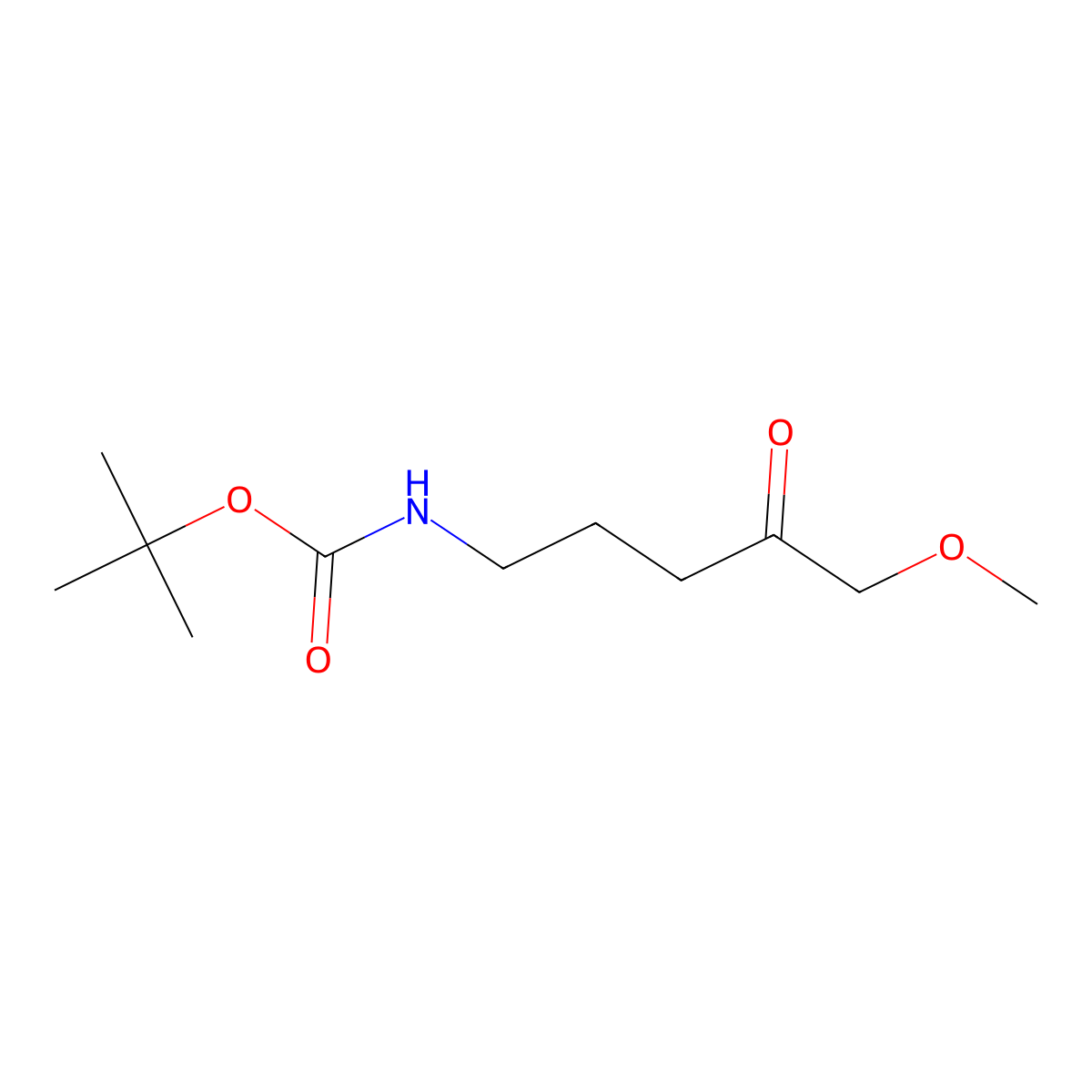 tert-butyl N-(5-methoxy-4-oxopentyl)carbamate molecular structure, CAS 1803570-52-6