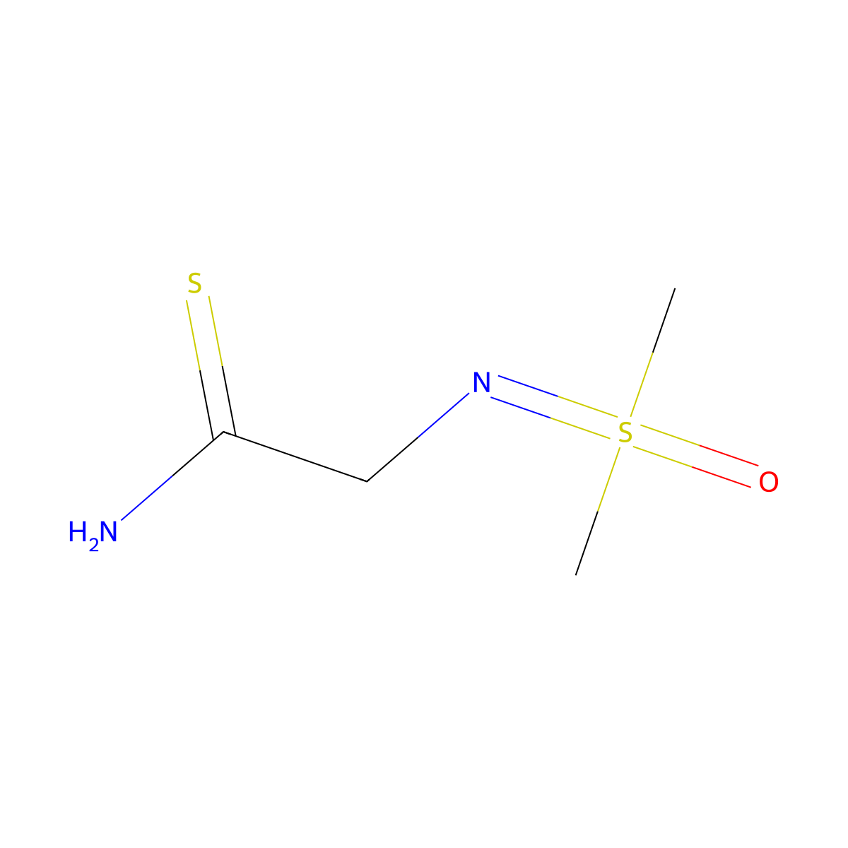 2-{[Dimethyl(oxo)-lambda6-sulfanylidene]amino}ethanethioamide molecular structure, CAS 1803570-59-3