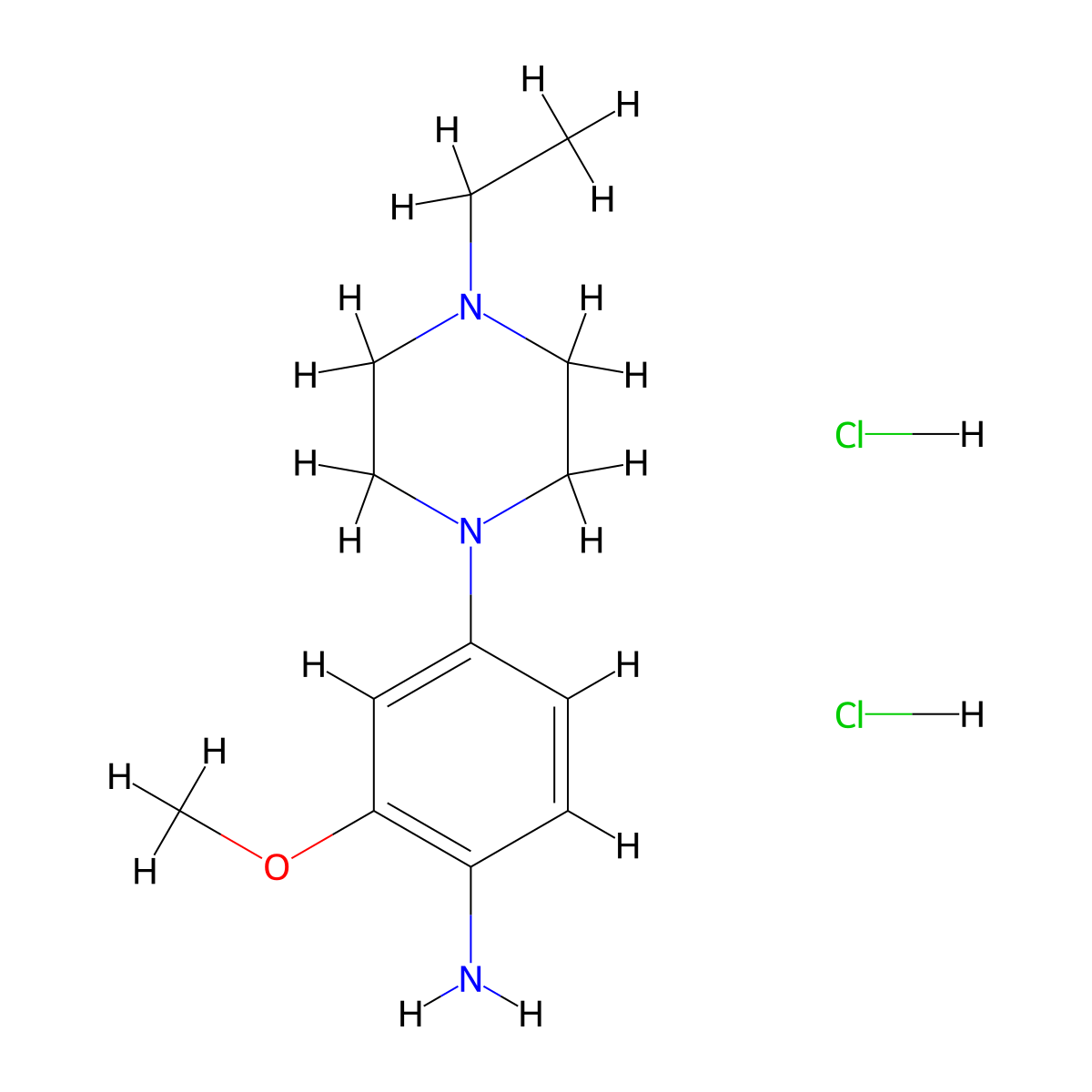 4-(4-Ethylpiperazin-1-yl)-2-methoxyaniline dihydrochloride molecular structure, CAS 1803570-62-8