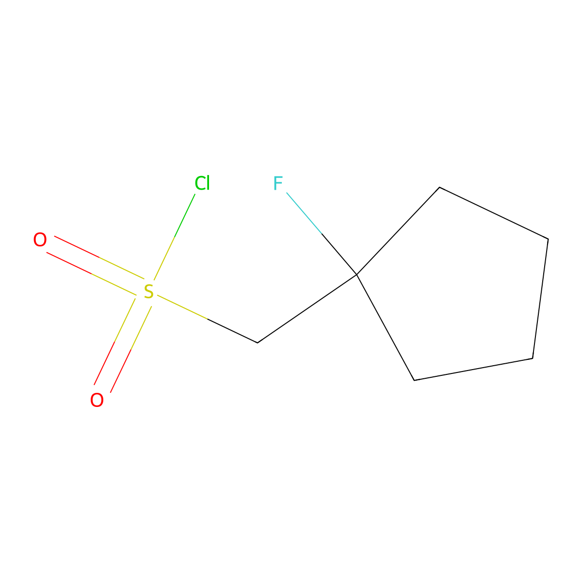 (1-Fluorocyclopentyl)methanesulfonyl chloride molecular structure, CAS 1803570-66-2