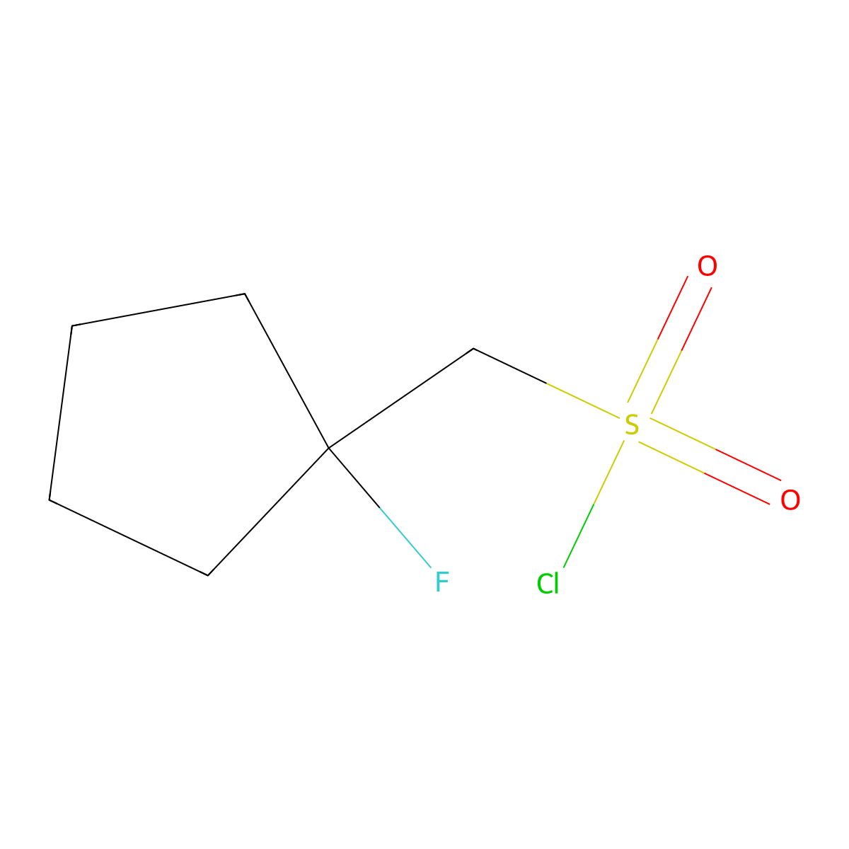 (1-Fluorocyclopentyl)methanesulfonyl chloride molecular structure, CAS 1803570-66-2