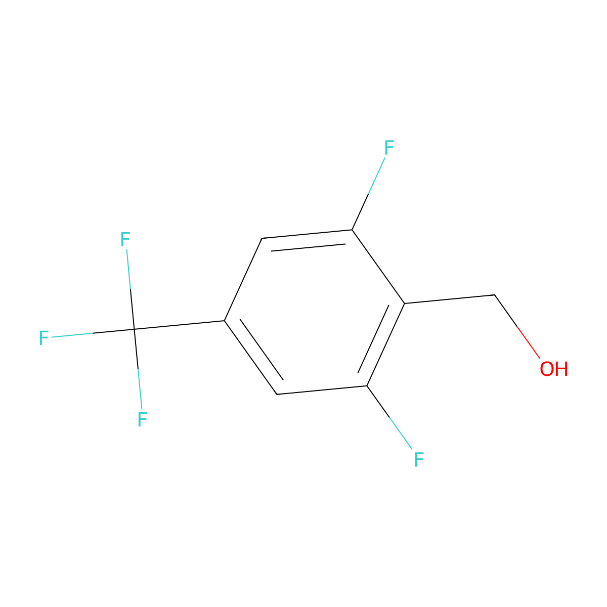 [2,6-Difluoro-4-(trifluoromethyl)phenyl]methanol molecular structure, CAS 1803570-73-1