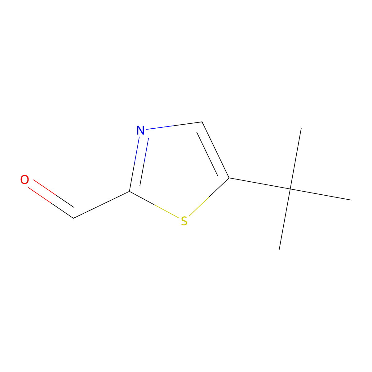 5-Tert-butyl-1,3-thiazole-2-carbaldehyde molecular structure, CAS 1803570-76-4