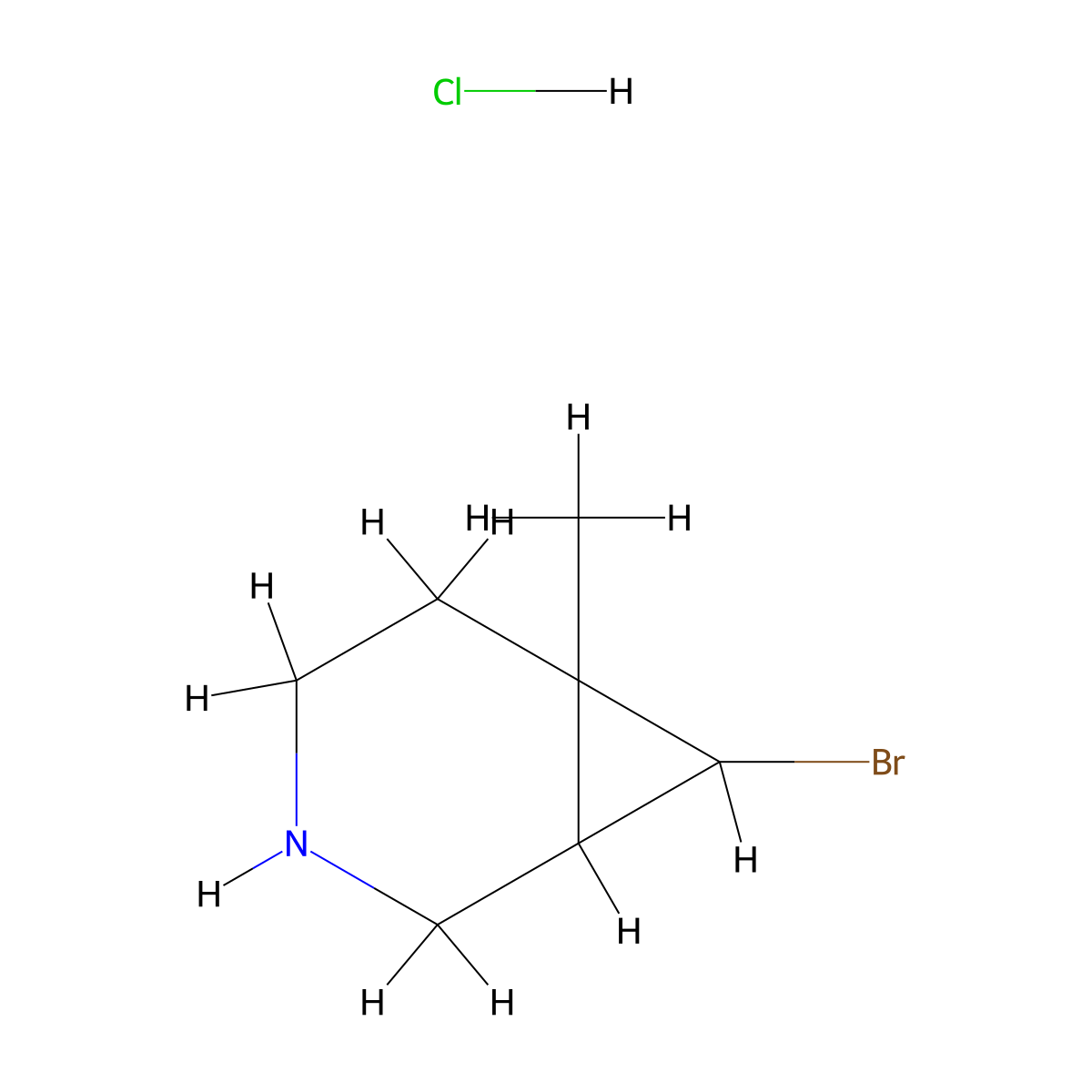 7-Bromo-6-methyl-3-azabicyclo[4.1.0]heptane hydrochloride molecular structure, CAS 1803570-80-0