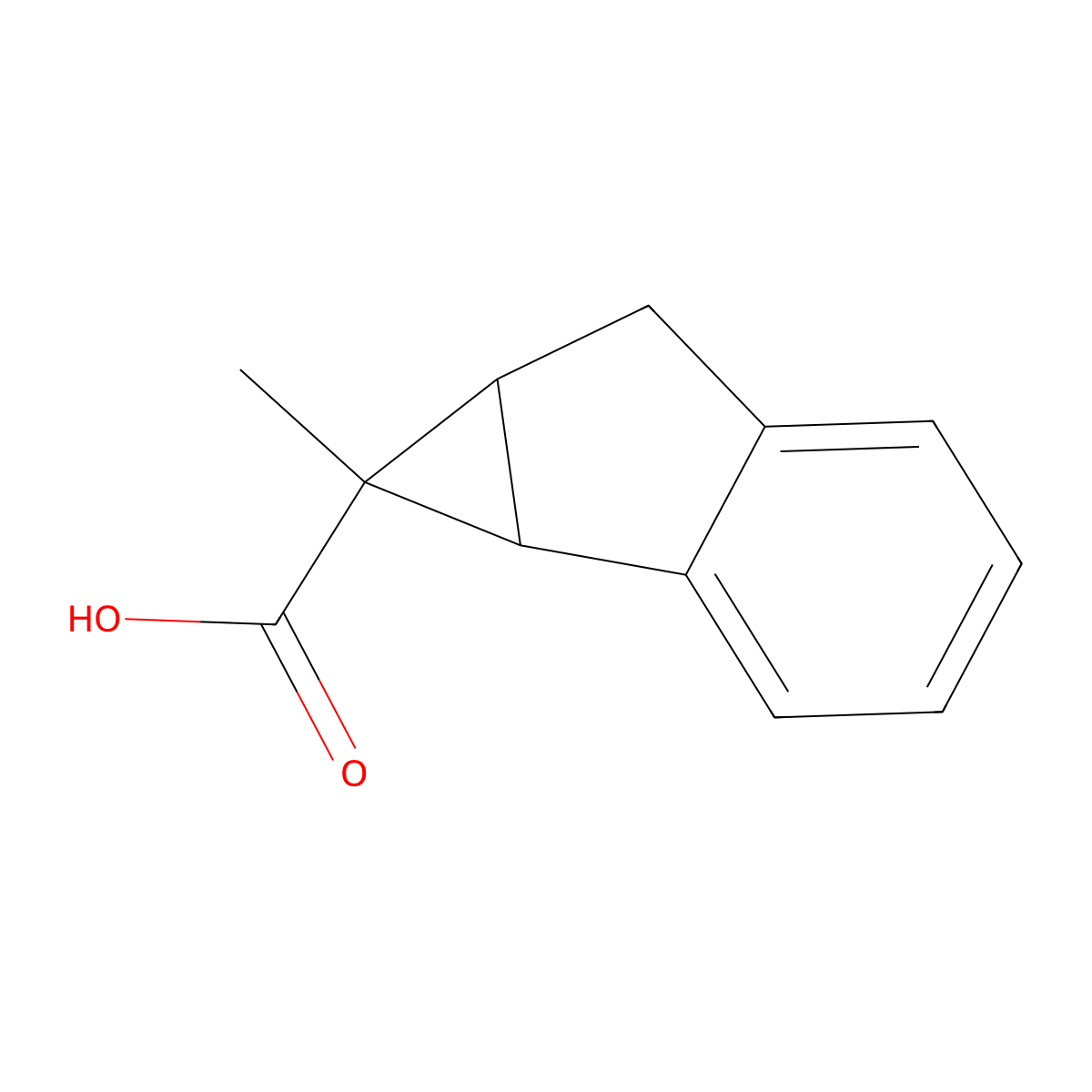 1-methyl-1H,1aH,6H,6aH-cyclopropa[a]indene-1-carboxylic acid molecular structure, CAS 1803570-83-3