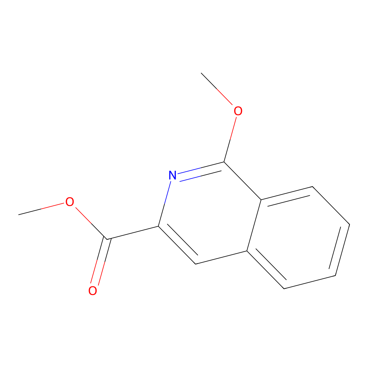 Methyl 1-methoxyisoquinoline-3-carboxylate molecular structure, CAS 1803570-85-5