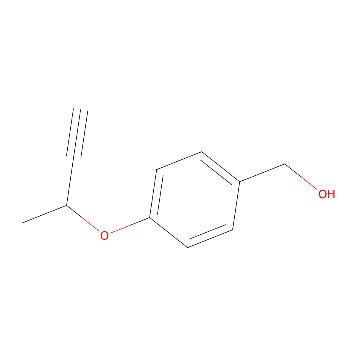 (4-(But-3-yn-2-yloxy)phenyl)methanol molecular structure, CAS 1803571-00-7