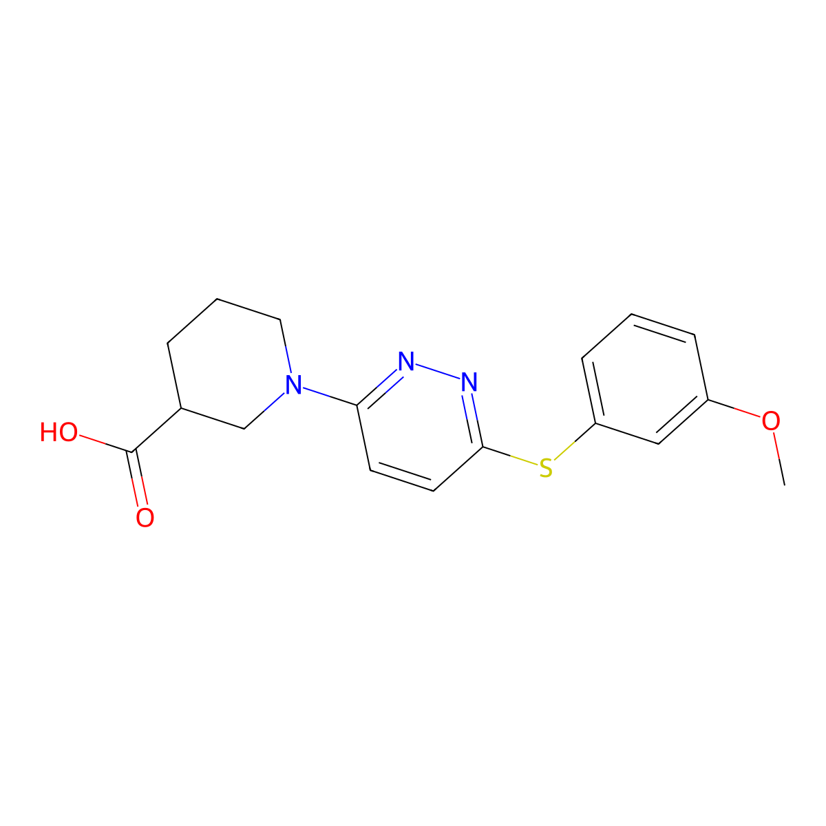 1-{6-[(3-Methoxyphenyl)sulfanyl]pyridazin-3-yl}piperidine-3-carboxylic acid molecular structure, CAS 1803571-15-4