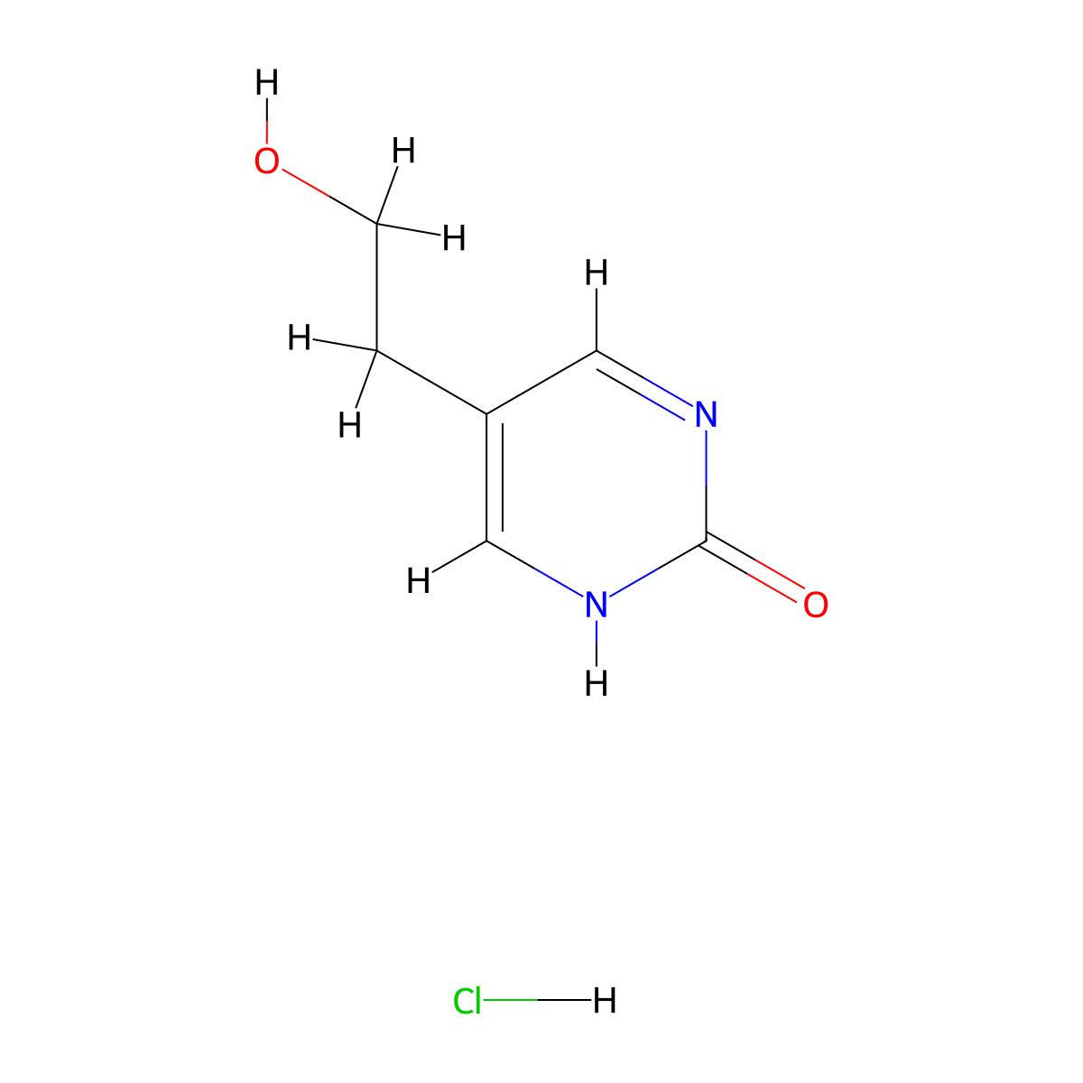 5-(2-Hydroxyethyl)-1,2-dihydropyrimidin-2-one hydrochloride molecular structure, CAS 1803571-24-5