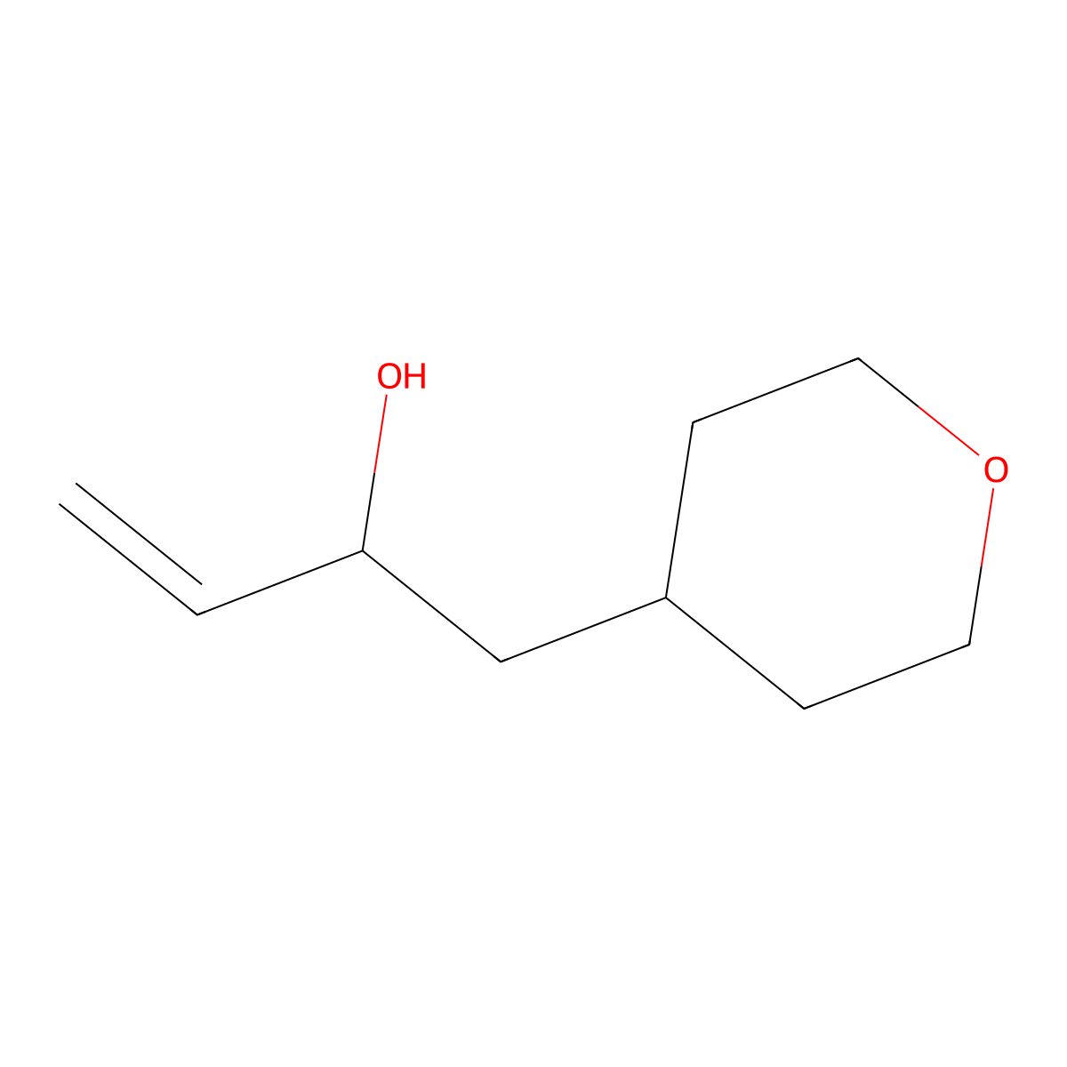 1-(Oxan-4-yl)but-3-en-2-ol molecular structure, CAS 1803571-30-3