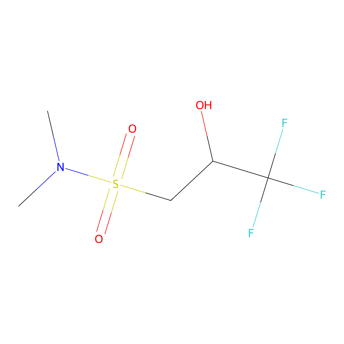 3,3,3-trifluoro-2-hydroxy-N,N-dimethylpropane-1-sulfonamide molecular structure, CAS 1803571-39-2