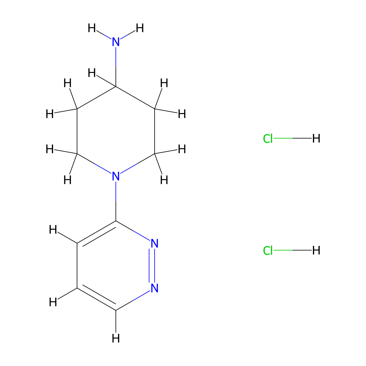 1-(Pyridazin-3-yl)piperidin-4-amine dihydrochloride molecular structure, CAS 1803571-41-6