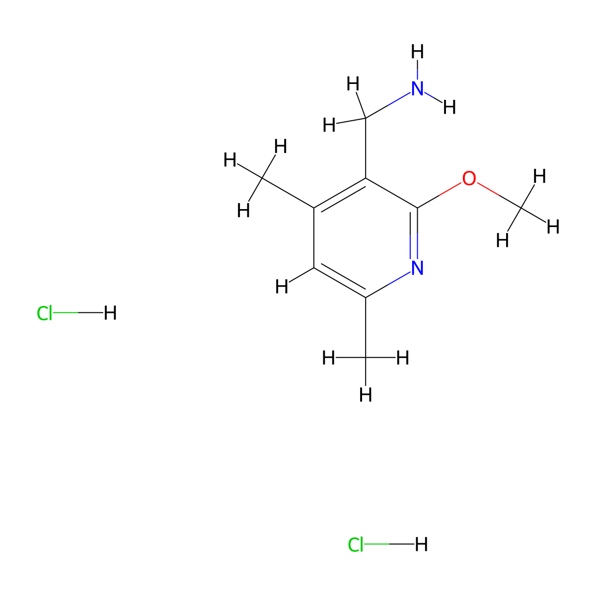 (2-Methoxy-4,6-dimethylpyridin-3-yl)methanamine dihydrochloride molecular structure, CAS 1803571-47-2