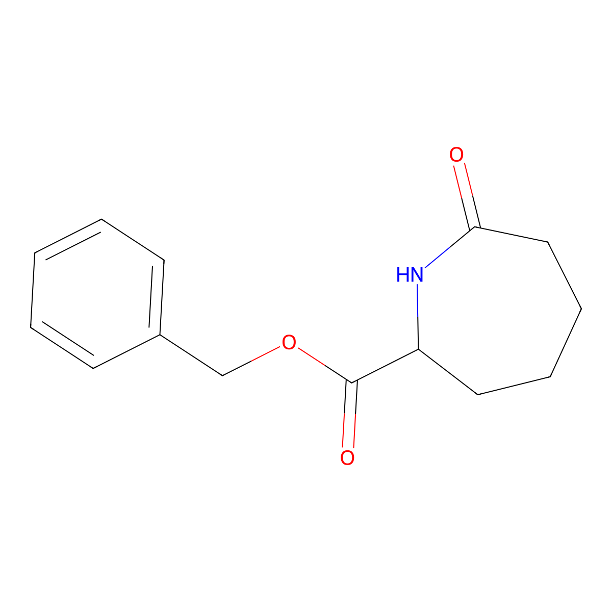 Benzyl 7-oxoazepane-2-carboxylate molecular structure, CAS 1803571-51-8