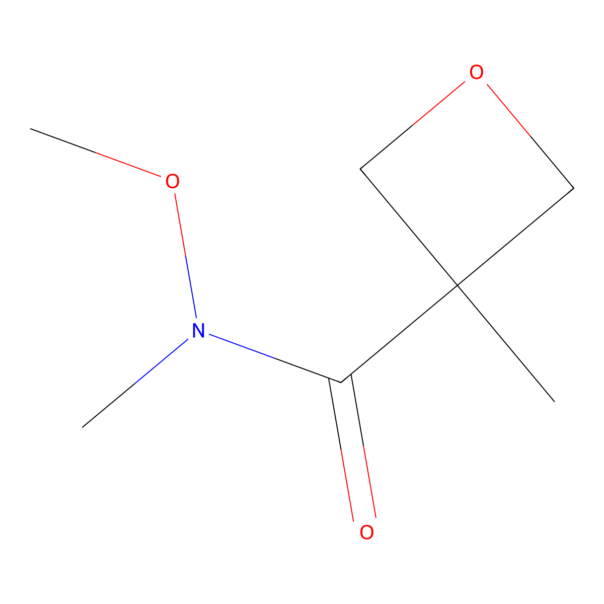 N-methoxy-N,3-dimethyloxetane-3-carboxamide molecular structure, CAS 1803571-63-2