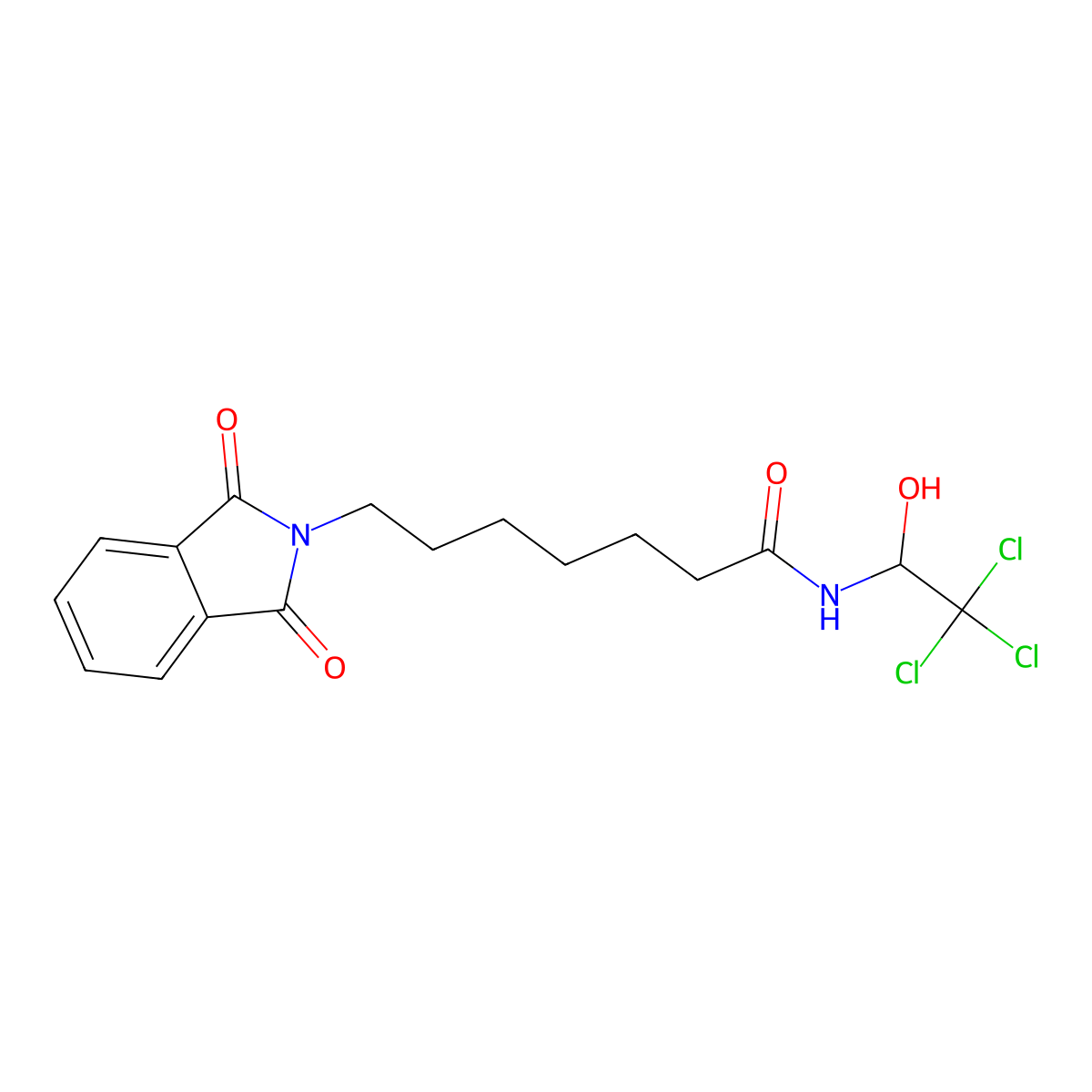 7-(1,3-dioxo-2,3-dihydro-1H-isoindol-2-yl)-N-(2,2,2-trichloro-1-hydroxyethyl)heptanamide molecular structure, CAS 1803571-70-1