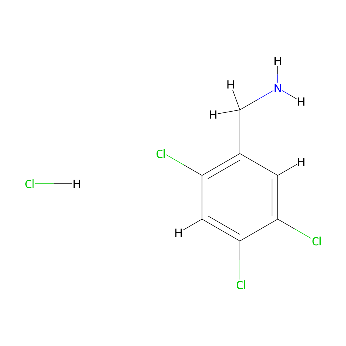 (2,4,5-Trichlorophenyl)methanamine hydrochloride molecular structure, CAS 1803571-73-4