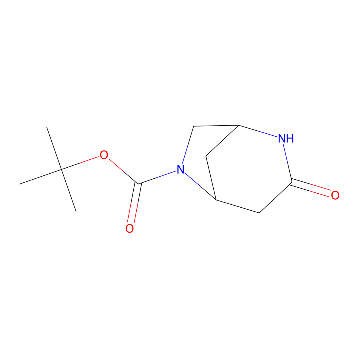 tert-Butyl 3-oxo-2,6-diazabicyclo[3.2.1]octane-6-carboxylate molecular structure, CAS 1803571-82-5