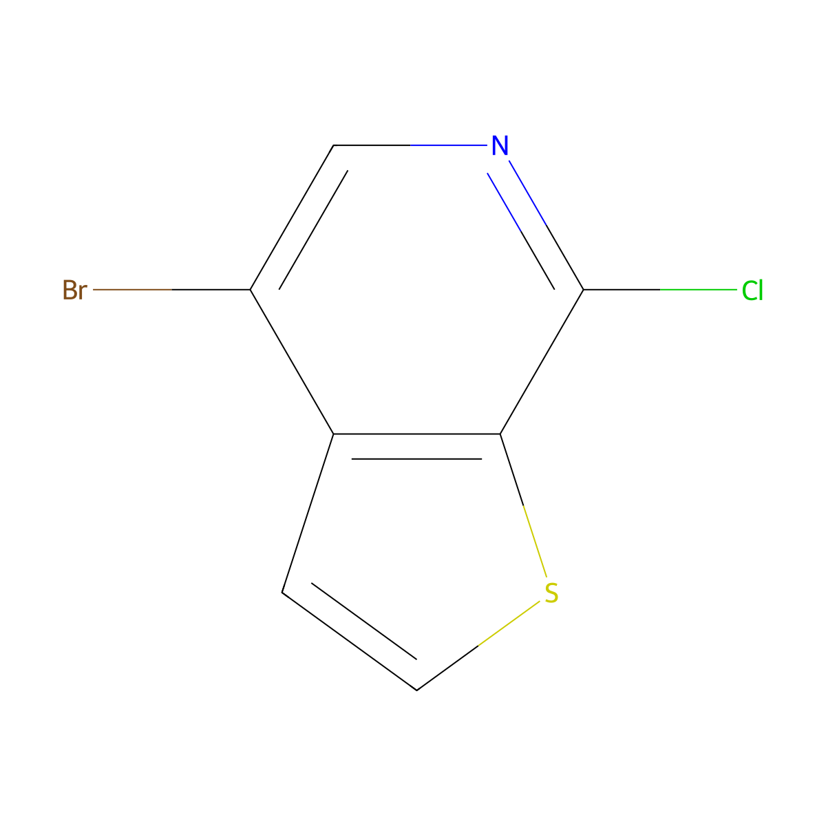 4-Bromo-7-chlorothieno(2,3-c)pyridine molecular structure, CAS 1803571-85-8