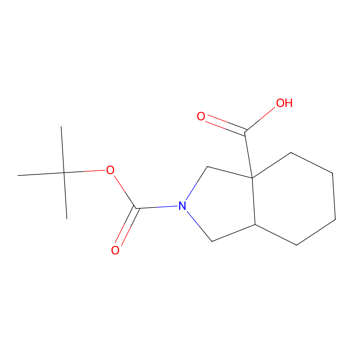 2-[(tert-Butoxy)carbonyl]-octahydro-1H-isoindole-3a-carboxylic acid molecular structure, CAS 1803571-87-0