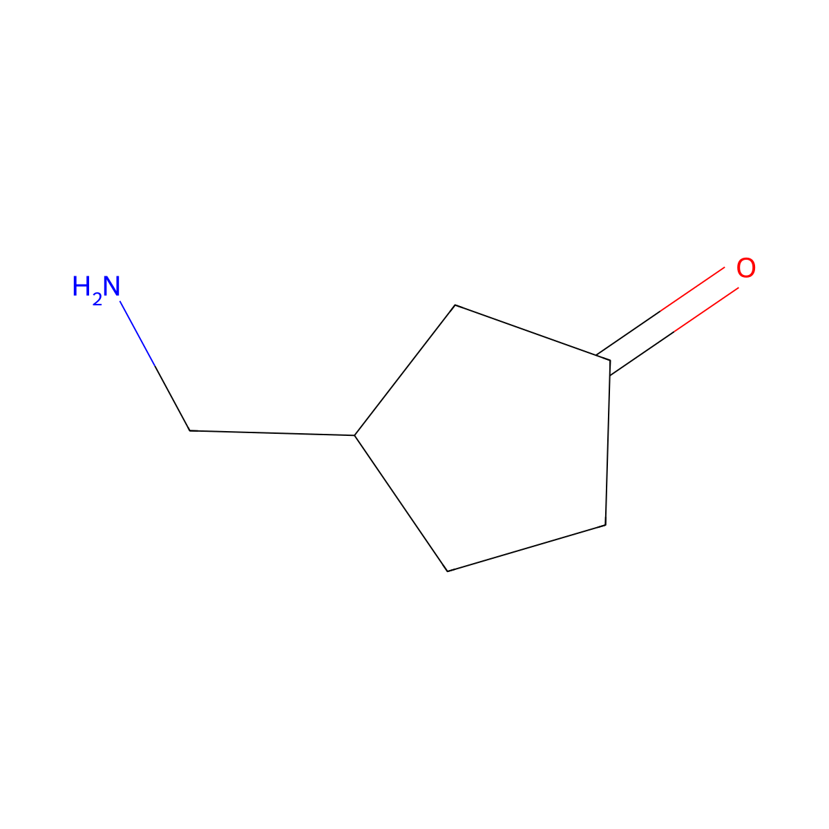 3-(Aminomethyl)cyclopentan-1-one molecular structure, CAS 1803571-91-6