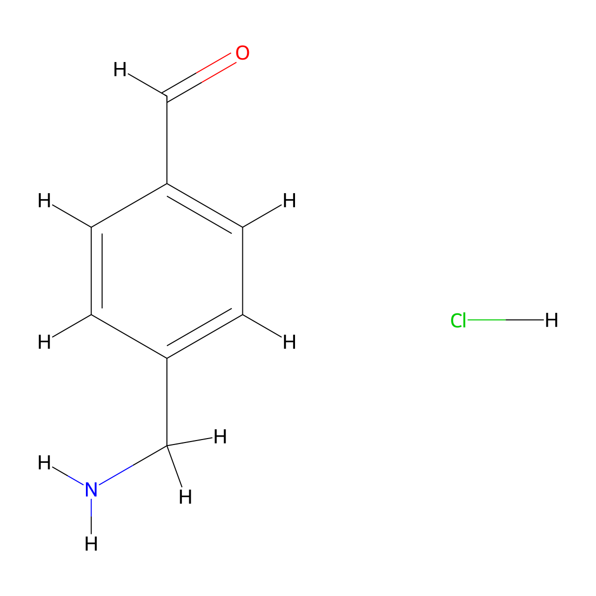 4-(Aminomethyl)benzaldehyde hydrochloride molecular structure, CAS 1803571-99-4