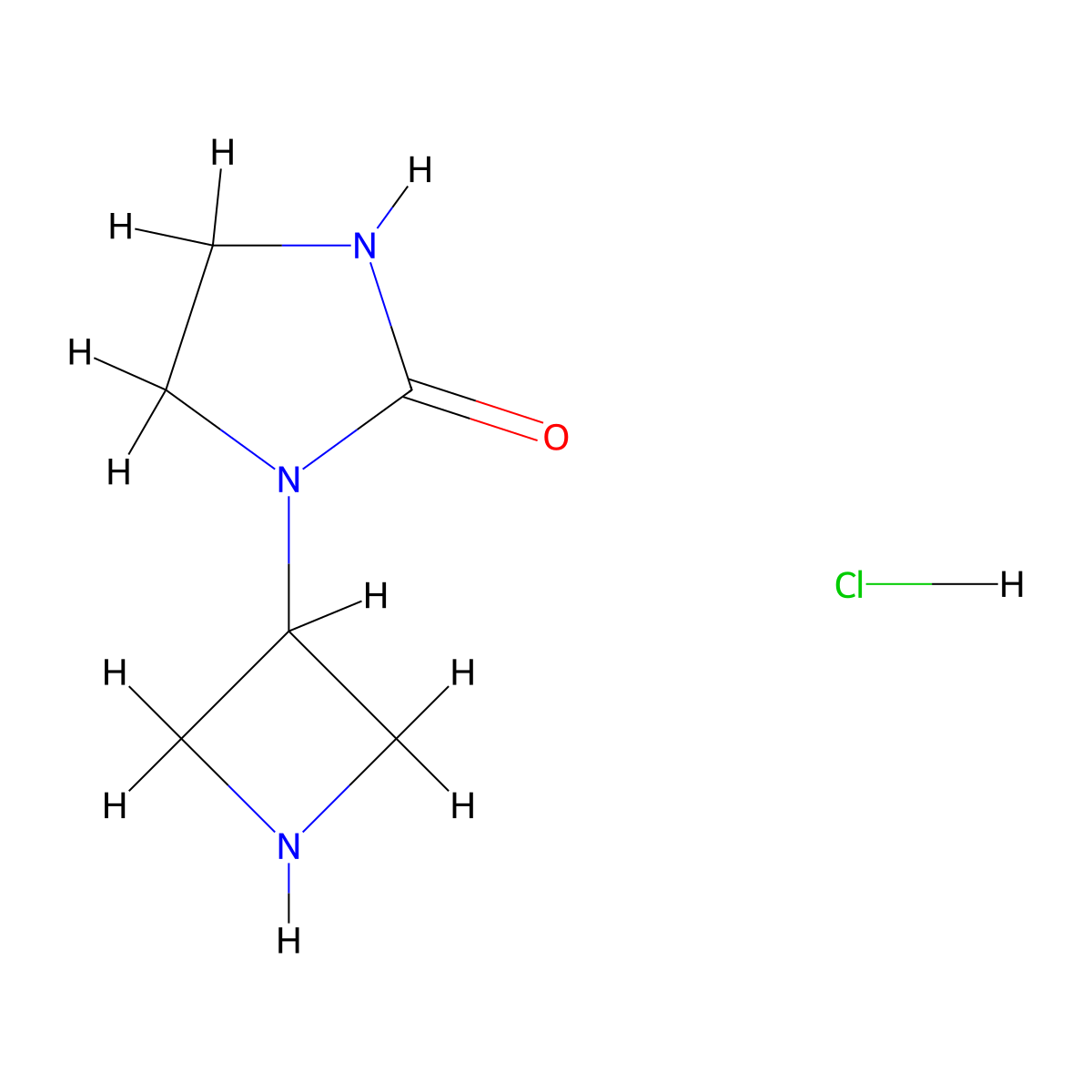 1-(Azetidin-3-yl)imidazolidin-2-one hydrochloride molecular structure, CAS 1803572-04-4