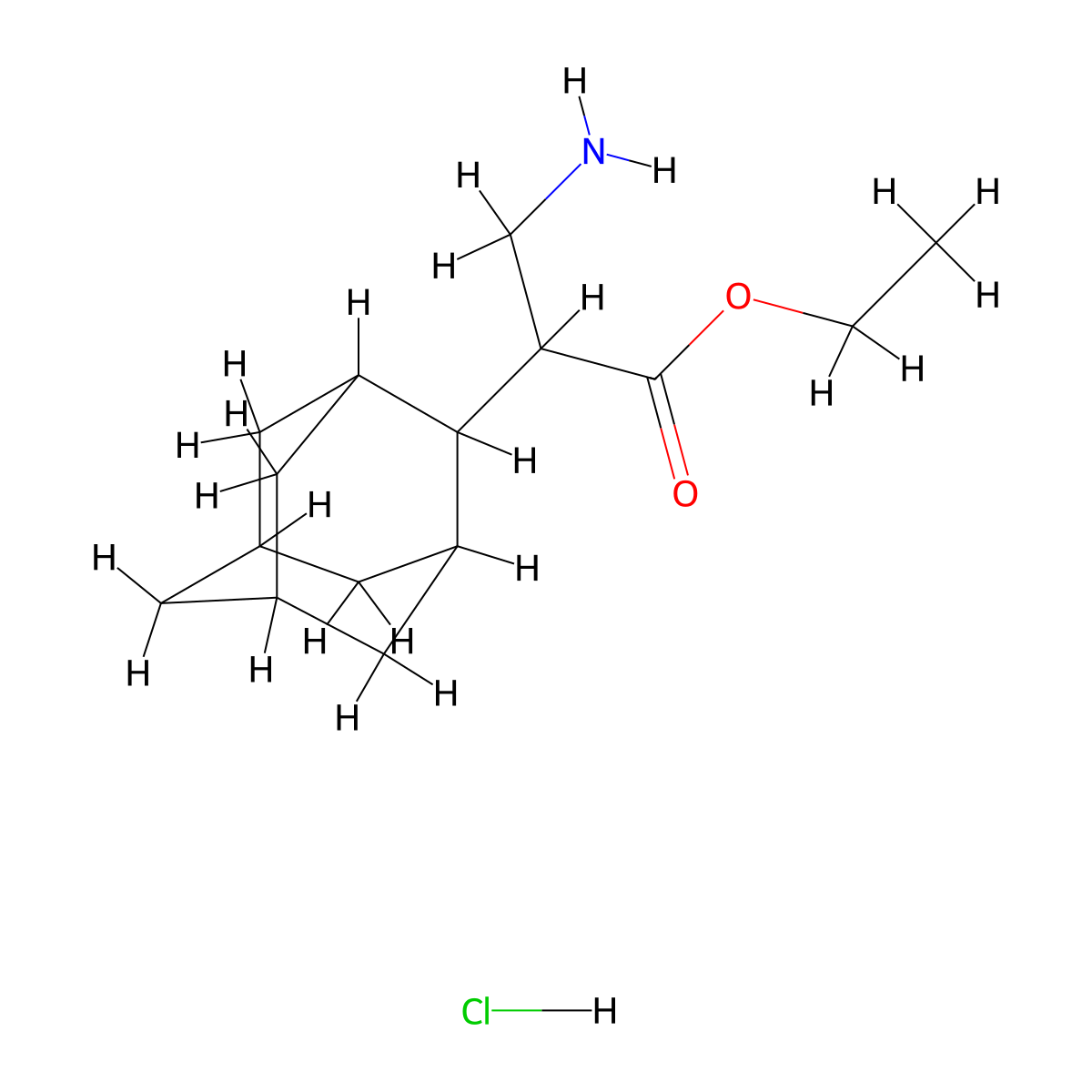 Ethyl 2-(adamantan-2-yl)-3-aminopropanoate hydrochloride molecular structure, CAS 1803572-05-5