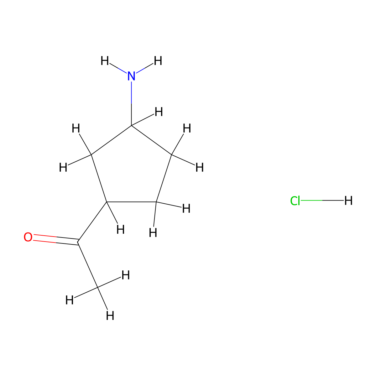 1-(3-Aminocyclopentyl)ethan-1-one hydrochloride molecular structure, CAS 1803572-08-8