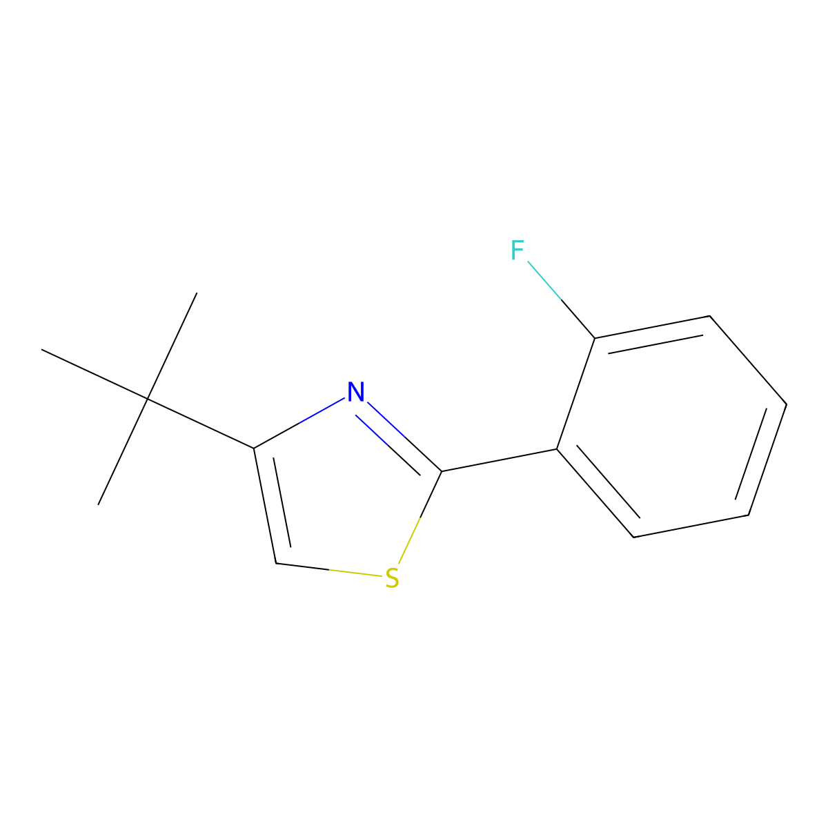 4-tert-Butyl-2-(2-fluorophenyl)-1,3-thiazole molecular structure, CAS 1803572-13-5
