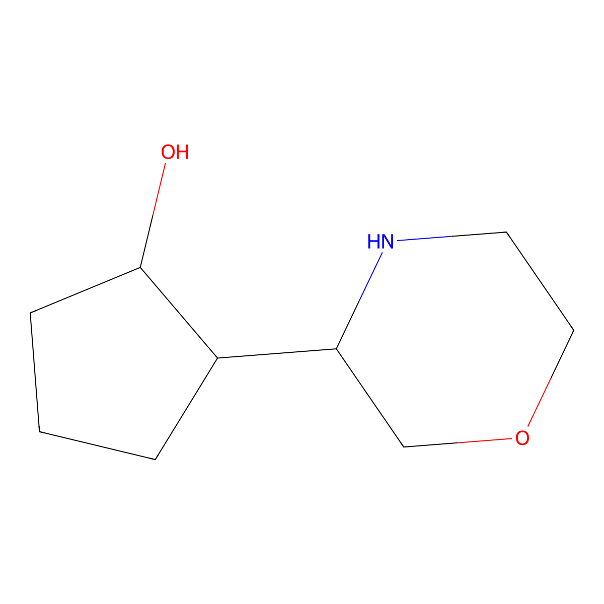 2-(Morpholin-3-yl)cyclopentan-1-ol molecular structure, CAS 1803572-18-0