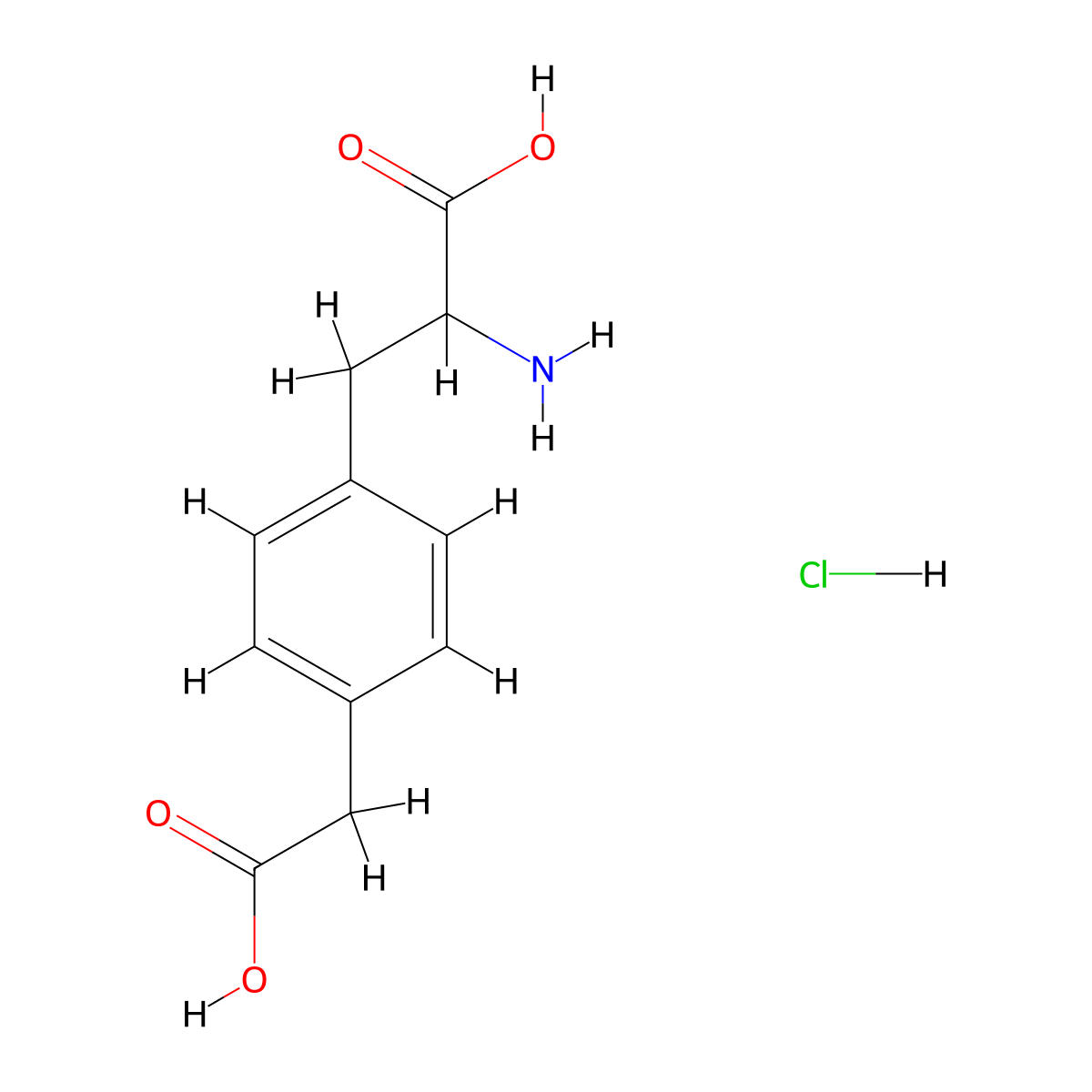2-AMINO-3-[4-(carboxymethyl)phenyl]PROPANOIC ACID hydrochloride molecular structure, CAS 1803572-24-8