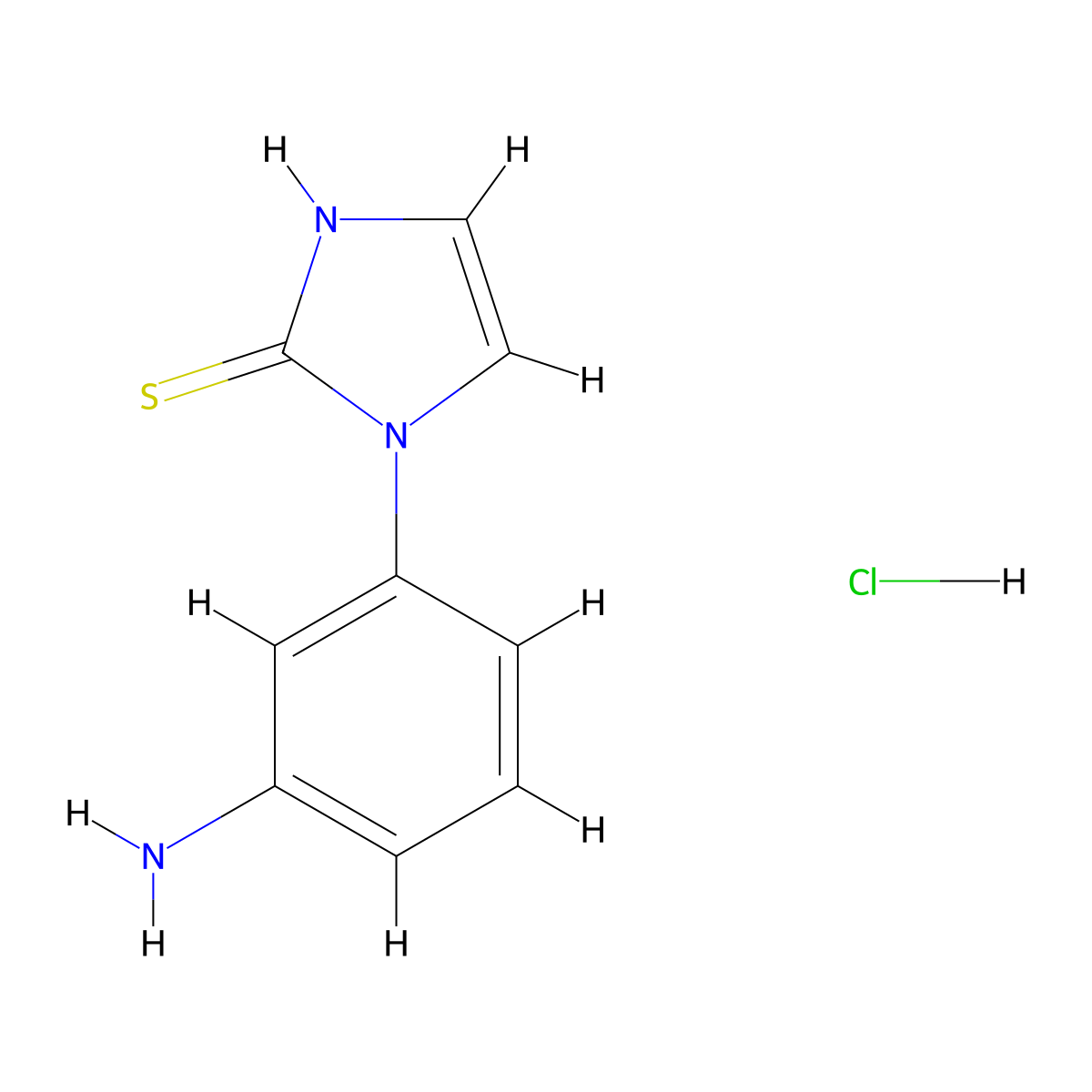 1-(3-aminophenyl)-1H-imidazole-2-thiol hydrochloride molecular structure, CAS 1803572-32-8