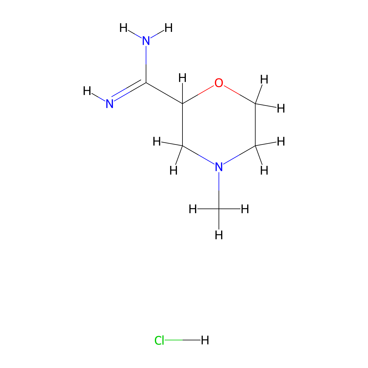 4-Methylmorpholine-2-carboximidamide hydrochloride molecular structure, CAS 1803572-38-4