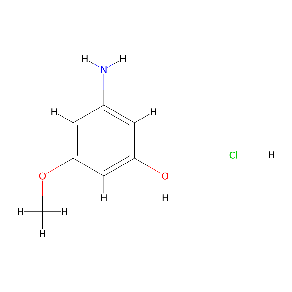 3-Amino-5-methoxyphenol hydrochloride molecular structure, CAS 1803580-66-6