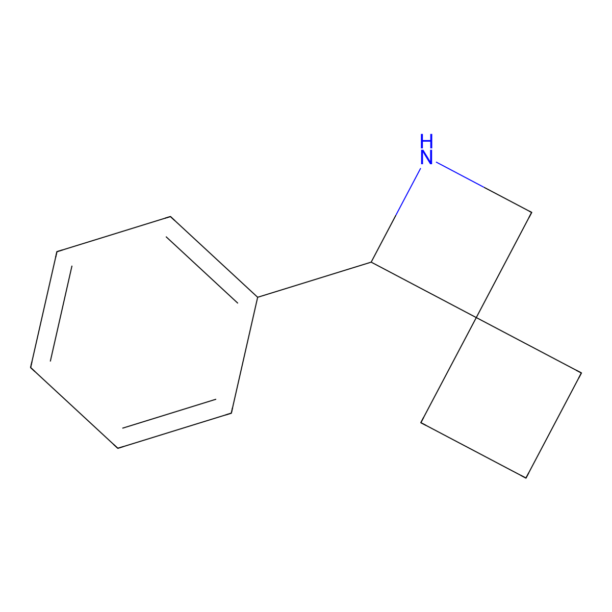 1-Phenyl-2-azaspiro[3.3]heptane molecular structure, CAS 1803580-67-7